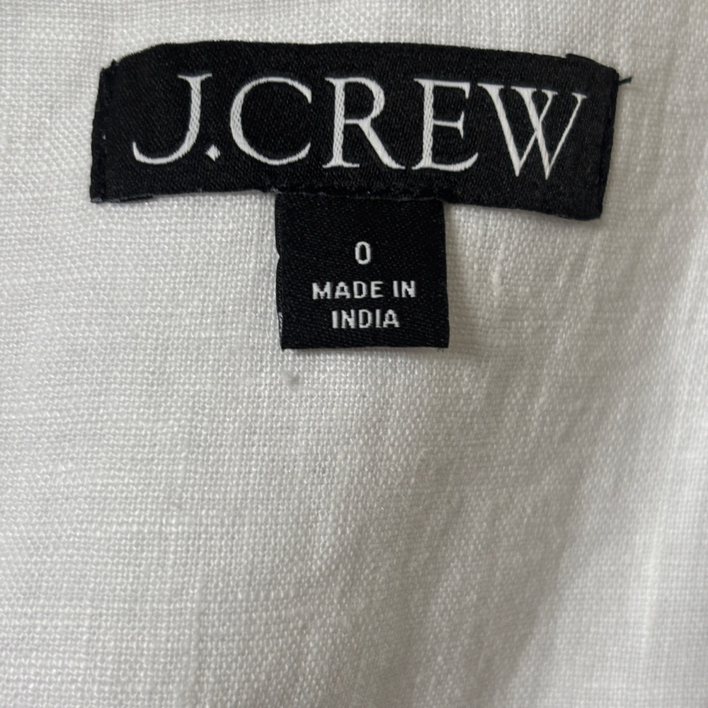 J. Crew White Linen Button-Front Vest - Picture 2 of 5